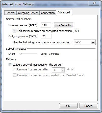 Configuring Email Address in Microsoft Outlook 2003