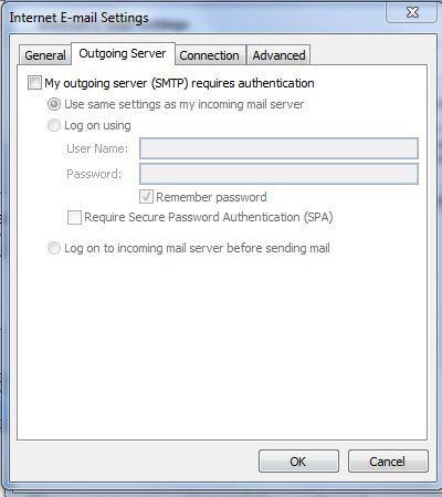 Configure Outlook 2007 by web hosting company